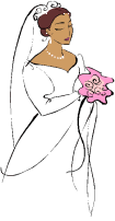 Bride with flowers